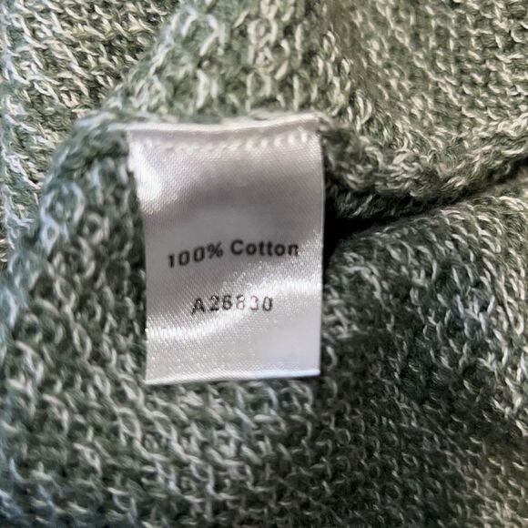 APPLESEED’S Sage Green and White Marled Cotton Knit Sweater-M - Picture 8 of 9